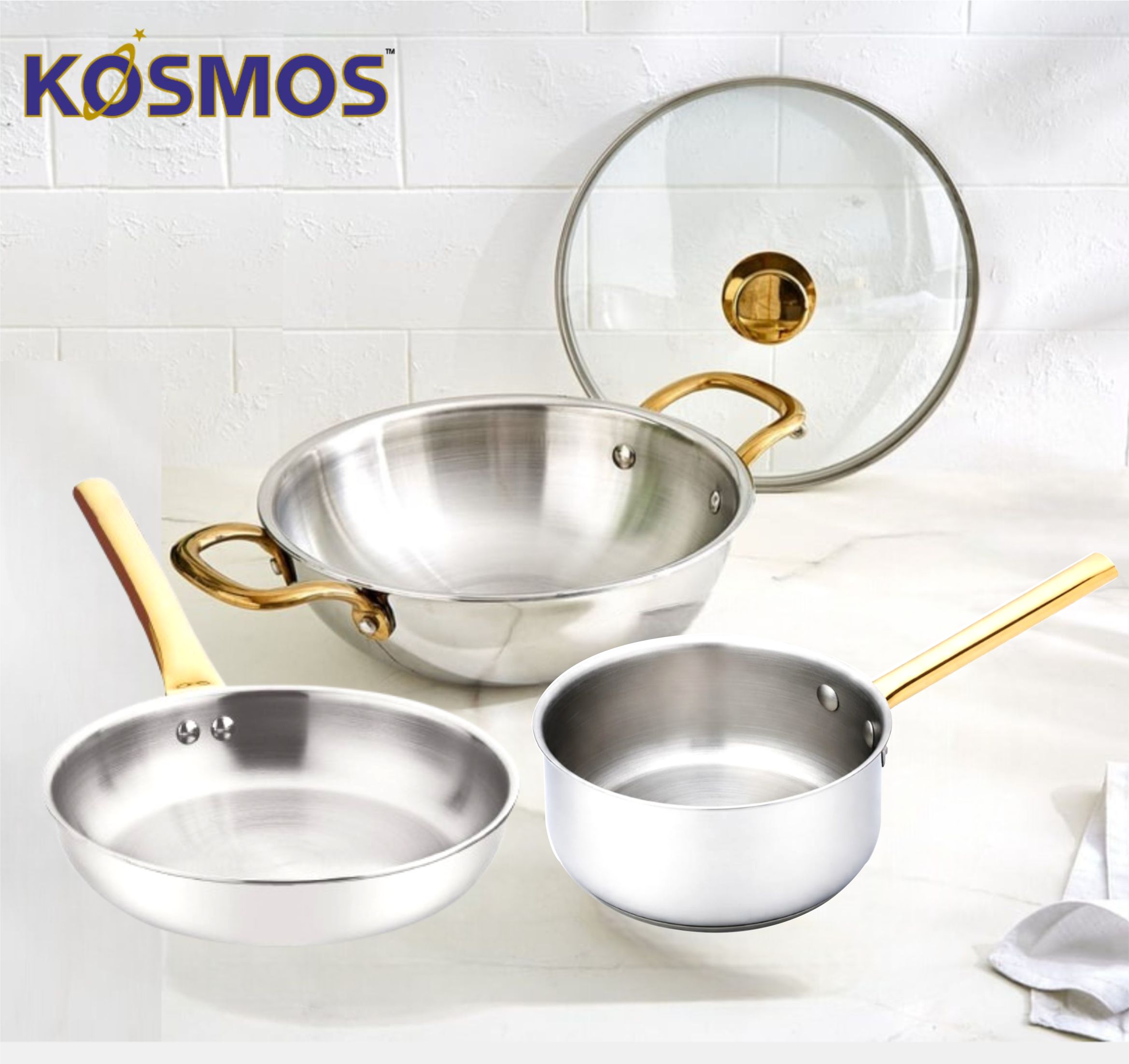Kosmos Triply 4-Pcs PVD Gold Set